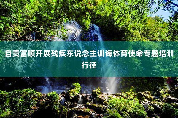 自贡富顺开展残疾东说念主训诲体育使命专题培训行径