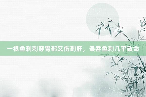 一根鱼刺刺穿胃部又伤到肝，误吞鱼刺几乎致命