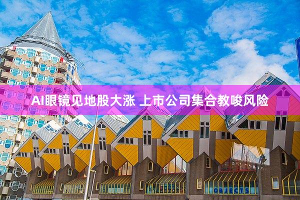 AI眼镜见地股大涨 上市公司集合教唆风险